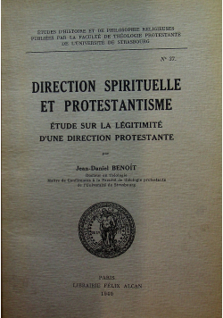 Direction Spirituelle Et Protestantisme 1940 r