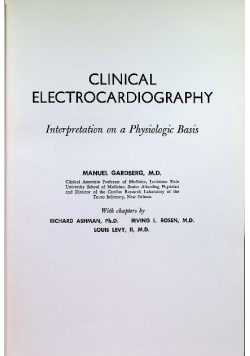 Clinical electrocardiography