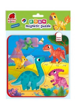 Piankowe puzzle magnetyczne. Dinozaury