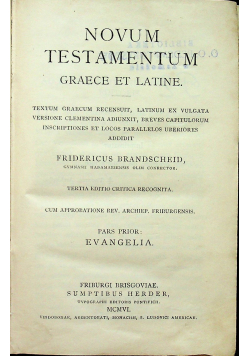Novum Testamentum 1906r