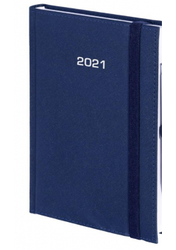 Kalendarz 2021 A5 Tygodniowy Cross z gumką Granat