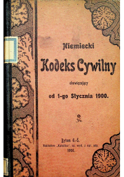 Niemiecki kodeks cywilny 1900 r.