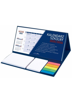 Kalendarz 2025/26 szkolny z notesem granat
