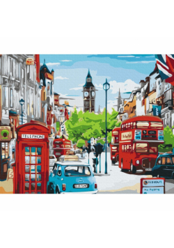 Malowanie po numerach BRUSHME 40x50 cm godzina szczytu w Londynie