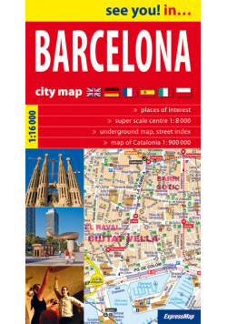 Barcelona city map 1:16 000