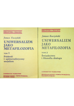 Uniwersalizm jako metafilozofia 2 tomy