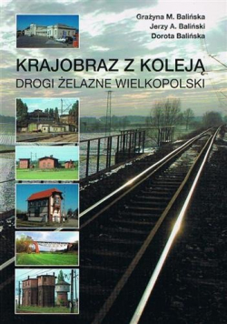 Krajobraz z koleją drogi żelazne Wielkopolski