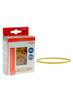 Gumki recepturki żółte 30x1,5mm 60g