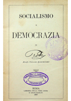 Socialismo e Democrazia 1897 r.