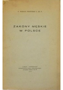 Zakony męskie w Polsce, 1937 r.