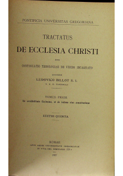 Tractatus De Ecclesia Christi / Decclesia christi