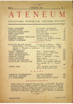 Ateneum czasopismo poświęcone sprawom kultury 1938 r