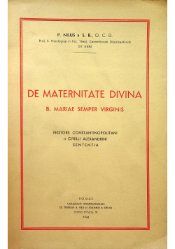 De Maternitate Divina 1944 r.