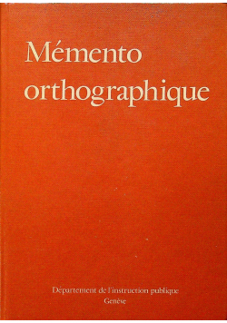 Memento orthographique