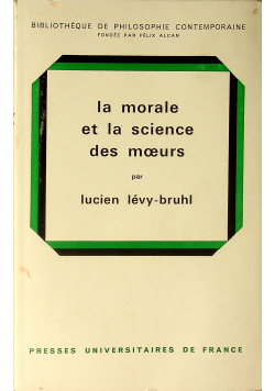 La Morale et la science des moeurs