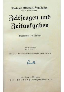 Zeitfragen und Zeitaufgaben 1939 r.