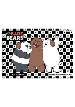 Blok techniczny A4/10K biały We Bare Bears (20szt)
