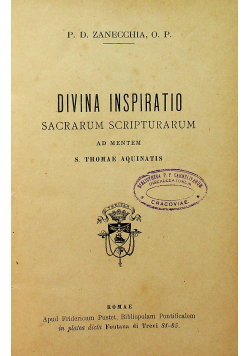 Divina Inspiratio 1898r.