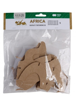 Zestaw kształtów tekturowych 3D Africa 5szt