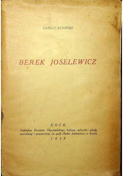 Berek Joselewicz 1928r