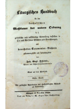 Liturgisches Handbuch 1855r