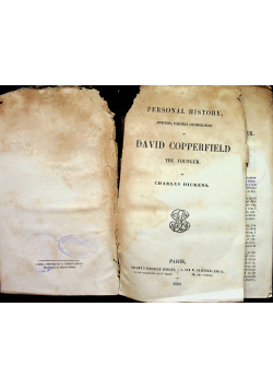 Personal History Adventures Experience and Observations od David Copperfield 1850 r.
