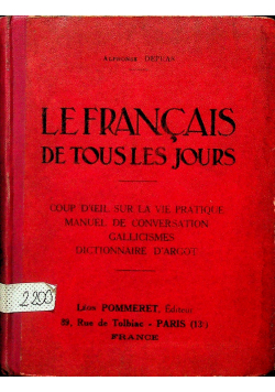 Le Francais de Tous les Jours 2 tomy 1926 r