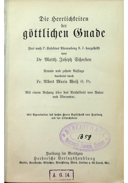 Die Serrlichfeiten der gottlichen gnade 1912 r.