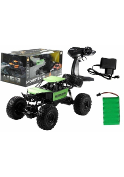 Monster Truck na resorach RC zielony