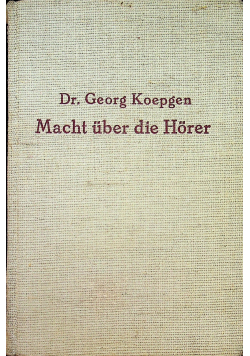 Macht uber die Horer 1935 r