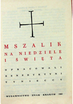Mszalnik na niedziele i święta