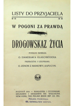 W pogoni za prawdą Drogowskaz życia 1915 r.
