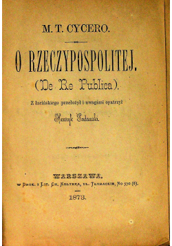 O Rzeczypospolitej 1873r