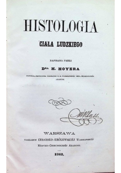 Histologia ciała ludzkiego, 1862 r.