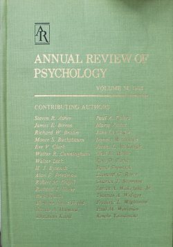 Annual Review of Psychology Volume 34