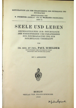 Seele und Leben 1923 r