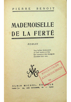 Mademoiselle de la ferte 1923r