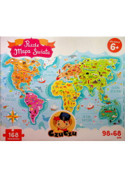 Puzzle Mapa świata 168 elementów