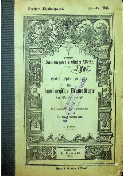 Die hamburgische Dramaturgie in Ansmahl
