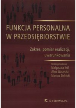 Funkcja personalna w przedsiębiorstwie
