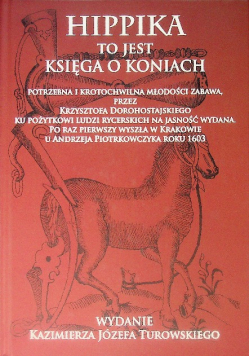 Hippika To Jest Księga O Koniach