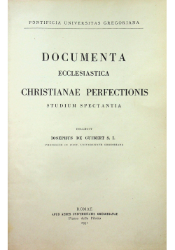 Documenta ecclesiastica christianae perfectionis Studium Spectantia 1931 r.