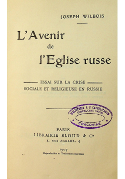 L Avenir de l Eglise russe 1907 r
