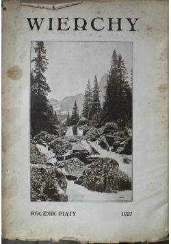 Wierchy Rocznik piąty 1927r