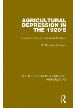Agricultural Depression in the 1920's