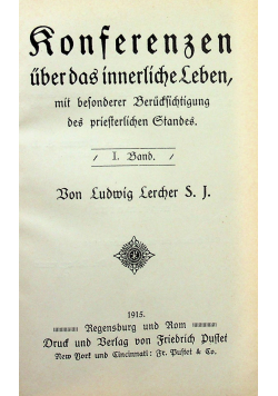 Ronserenzen uber das innerliche Leben 1915 r