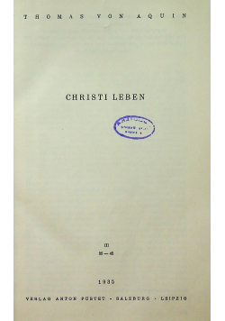 Christi Leben 1935 r