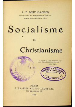 Socialisme et Christianisme 1905 r.