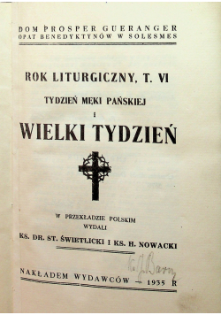 Rok liturgiczny Tom IV 1935 r