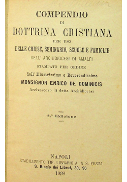Compendio di Dottrina Cristiana 1898 r